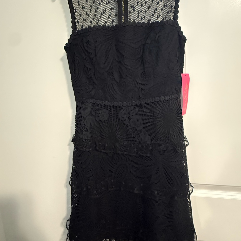 Lilly Pulitzer Black Lace Dress